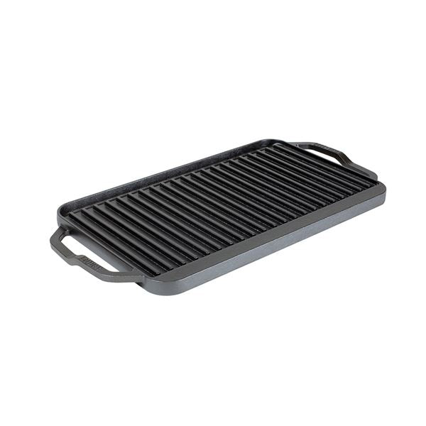 ProSource Professional Heavy Duty Reversible Double Burner Cast Iron Grill Griddle