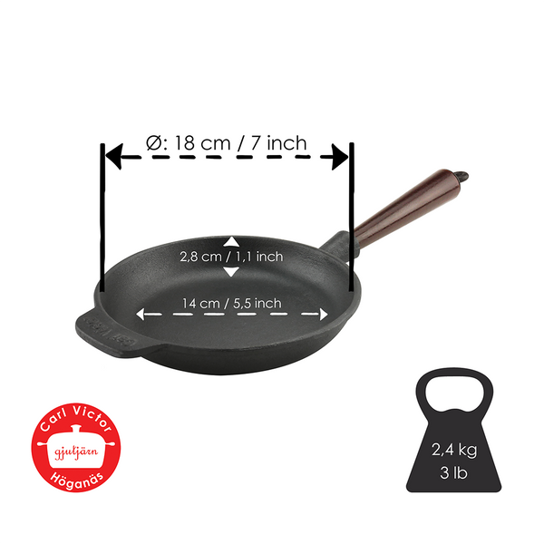 Cast iron light pan Ø 24 cm
