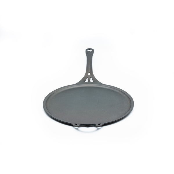 Cast Iron Saute Pan 25cm Wood Handle Cast Iron Lid